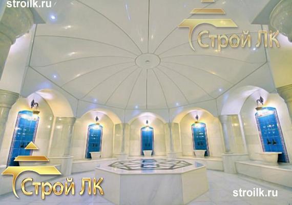 Натяжной потолок в баню